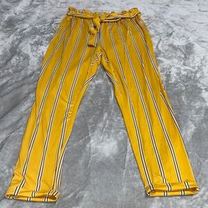 Rue21 Mustard Striped Trousers